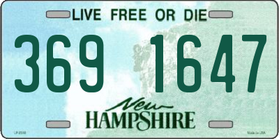 NH license plate 3691647