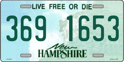 NH license plate 3691653