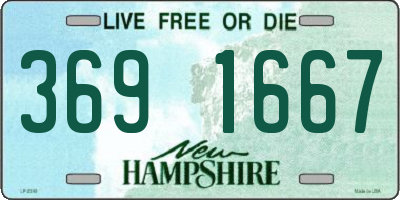 NH license plate 3691667