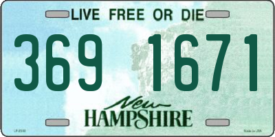 NH license plate 3691671