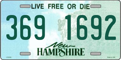 NH license plate 3691692