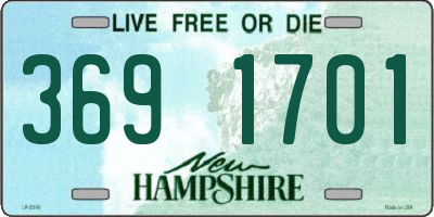 NH license plate 3691701