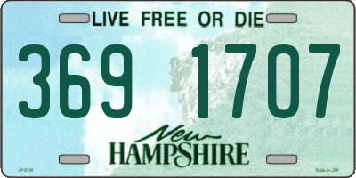 NH license plate 3691707
