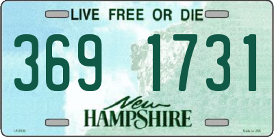 NH license plate 3691731