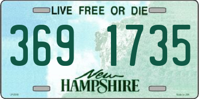 NH license plate 3691735