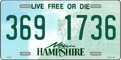 NH license plate 3691736
