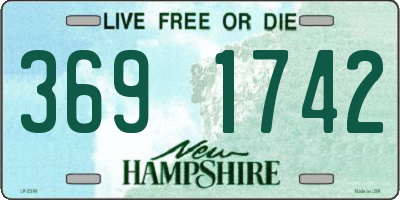 NH license plate 3691742
