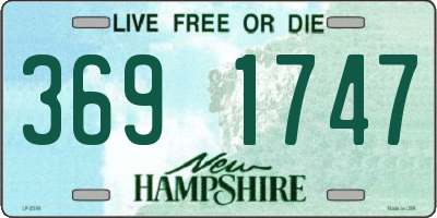 NH license plate 3691747