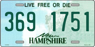 NH license plate 3691751