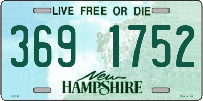 NH license plate 3691752