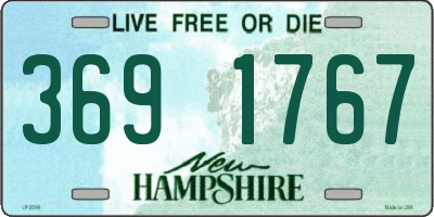 NH license plate 3691767