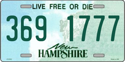 NH license plate 3691777