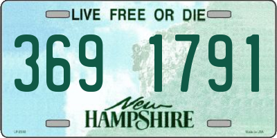 NH license plate 3691791