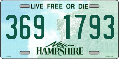 NH license plate 3691793