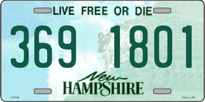NH license plate 3691801