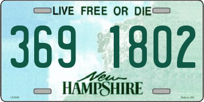 NH license plate 3691802