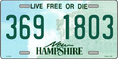 NH license plate 3691803