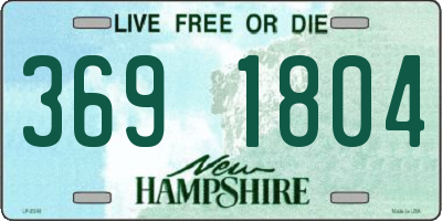 NH license plate 3691804