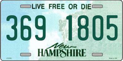 NH license plate 3691805