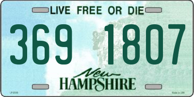 NH license plate 3691807