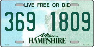 NH license plate 3691809