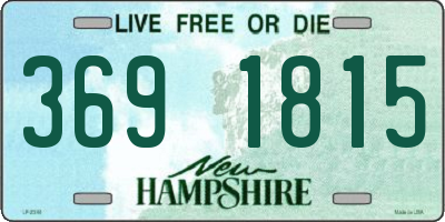 NH license plate 3691815