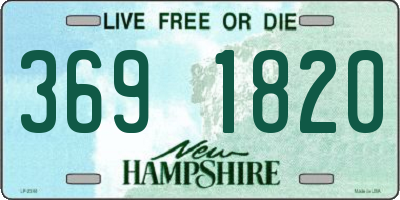 NH license plate 3691820