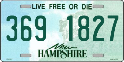 NH license plate 3691827