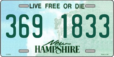 NH license plate 3691833