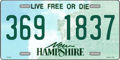 NH license plate 3691837