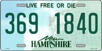 NH license plate 3691840