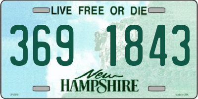 NH license plate 3691843