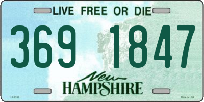 NH license plate 3691847