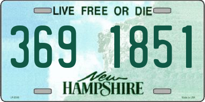 NH license plate 3691851