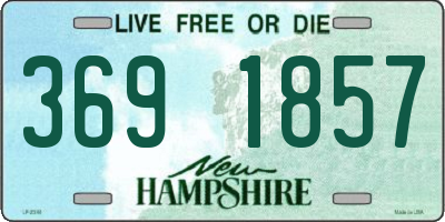 NH license plate 3691857