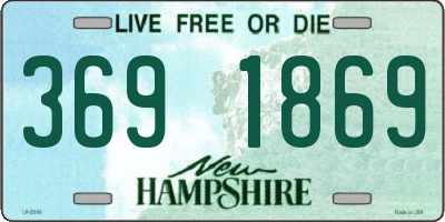NH license plate 3691869