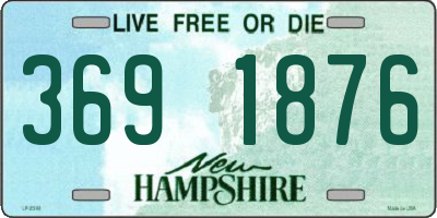 NH license plate 3691876