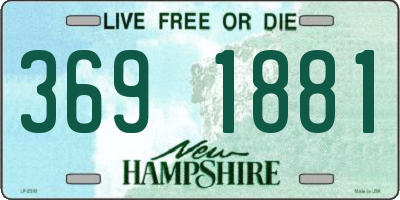 NH license plate 3691881