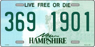 NH license plate 3691901