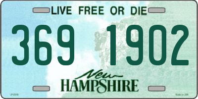 NH license plate 3691902