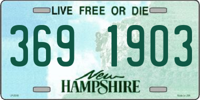 NH license plate 3691903