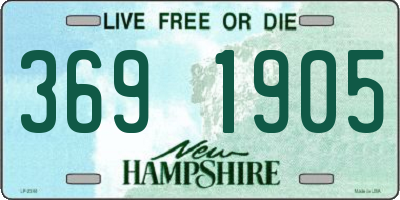 NH license plate 3691905