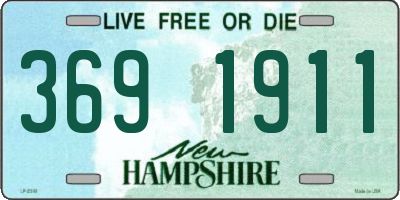 NH license plate 3691911