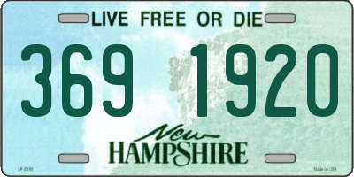 NH license plate 3691920