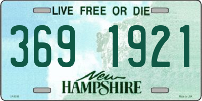 NH license plate 3691921