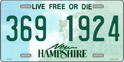 NH license plate 3691924
