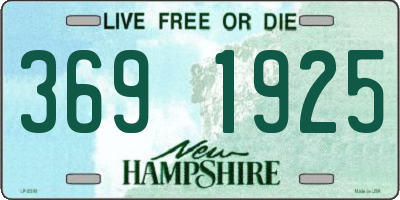 NH license plate 3691925