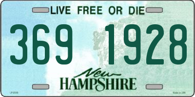 NH license plate 3691928