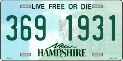 NH license plate 3691931