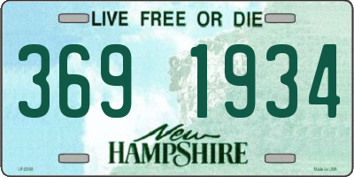 NH license plate 3691934